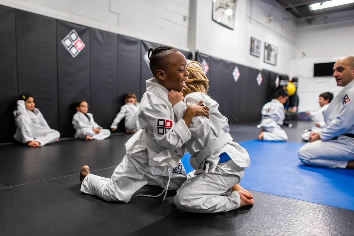 Girls training Brazilian Jiu Jitsu at Yorkdale Martial Arts Academy